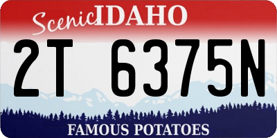 ID license plate 2T6375N
