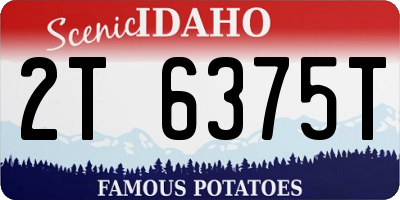 ID license plate 2T6375T
