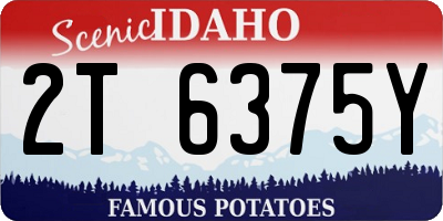 ID license plate 2T6375Y