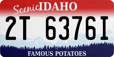 ID license plate 2T6376I