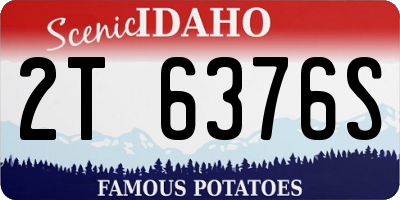ID license plate 2T6376S