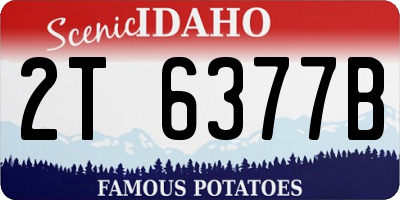 ID license plate 2T6377B