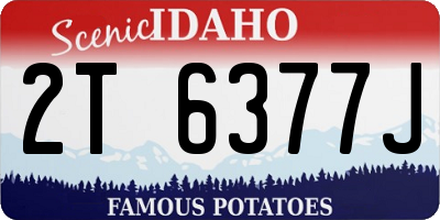 ID license plate 2T6377J