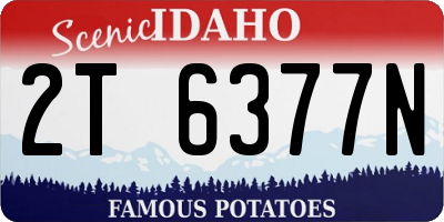 ID license plate 2T6377N