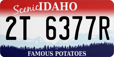 ID license plate 2T6377R