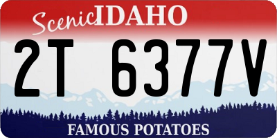 ID license plate 2T6377V