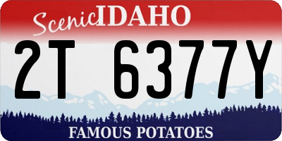 ID license plate 2T6377Y