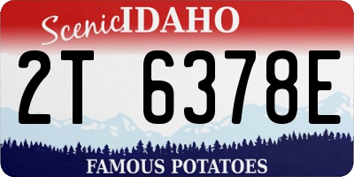ID license plate 2T6378E