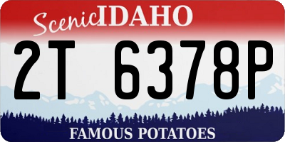 ID license plate 2T6378P