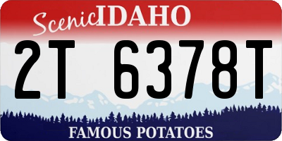 ID license plate 2T6378T