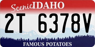 ID license plate 2T6378V