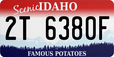 ID license plate 2T6380F