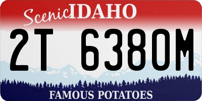 ID license plate 2T6380M