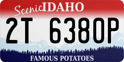 ID license plate 2T6380P