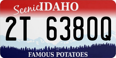 ID license plate 2T6380Q