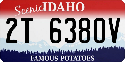 ID license plate 2T6380V