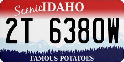 ID license plate 2T6380W