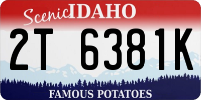 ID license plate 2T6381K