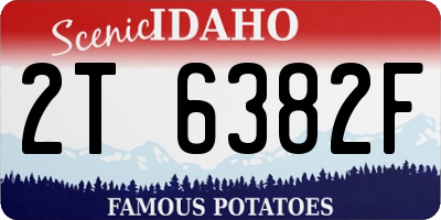 ID license plate 2T6382F