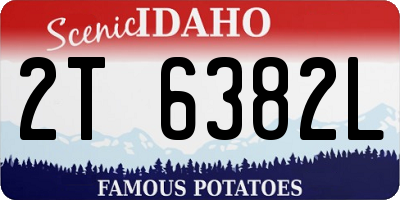 ID license plate 2T6382L
