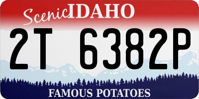 ID license plate 2T6382P