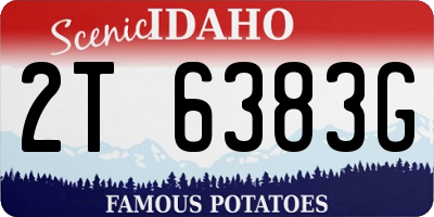 ID license plate 2T6383G