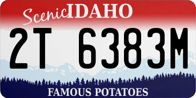ID license plate 2T6383M