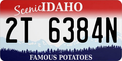 ID license plate 2T6384N