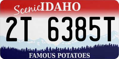 ID license plate 2T6385T