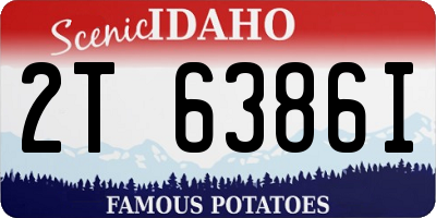 ID license plate 2T6386I
