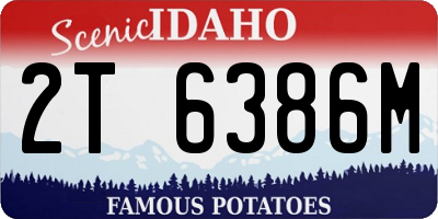 ID license plate 2T6386M