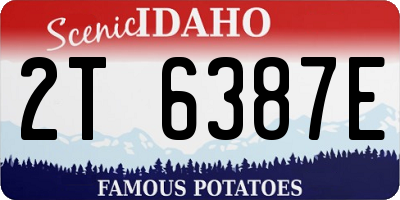 ID license plate 2T6387E