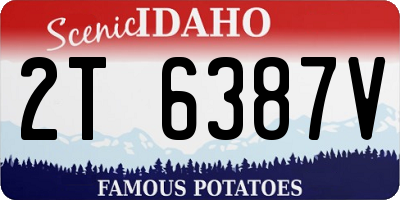 ID license plate 2T6387V