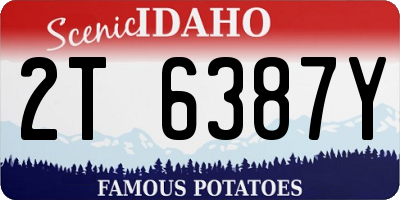 ID license plate 2T6387Y
