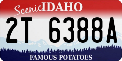 ID license plate 2T6388A