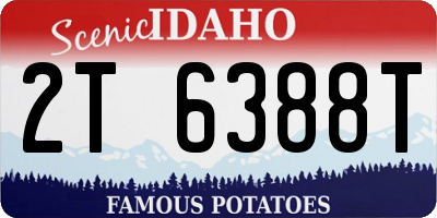ID license plate 2T6388T