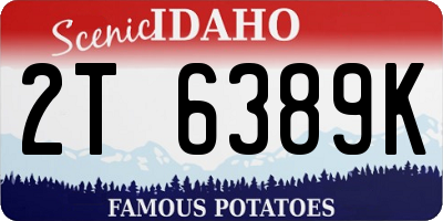 ID license plate 2T6389K