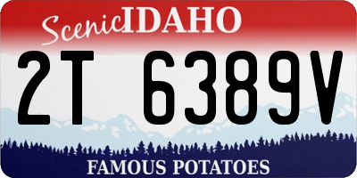 ID license plate 2T6389V