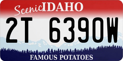 ID license plate 2T6390W