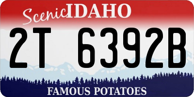 ID license plate 2T6392B