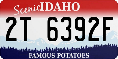 ID license plate 2T6392F
