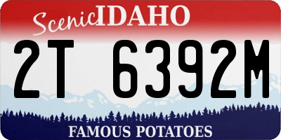 ID license plate 2T6392M