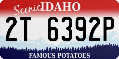 ID license plate 2T6392P