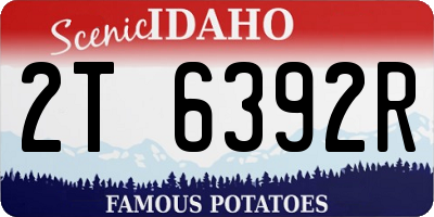ID license plate 2T6392R