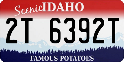 ID license plate 2T6392T