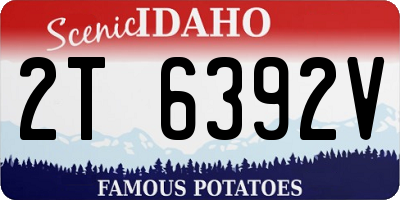 ID license plate 2T6392V