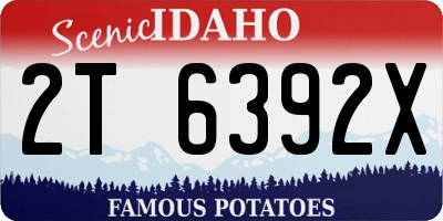 ID license plate 2T6392X