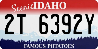ID license plate 2T6392Y
