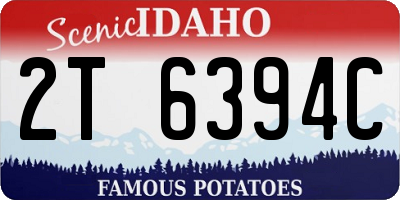 ID license plate 2T6394C