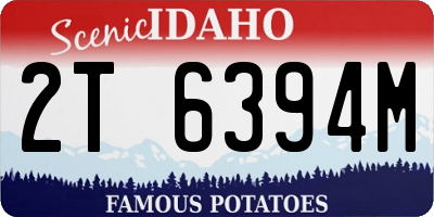 ID license plate 2T6394M